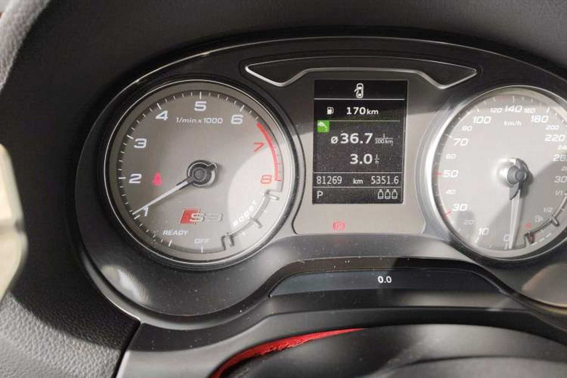 Used Audi S3 2015 S3 2.0T Limousine Odometer Close Up