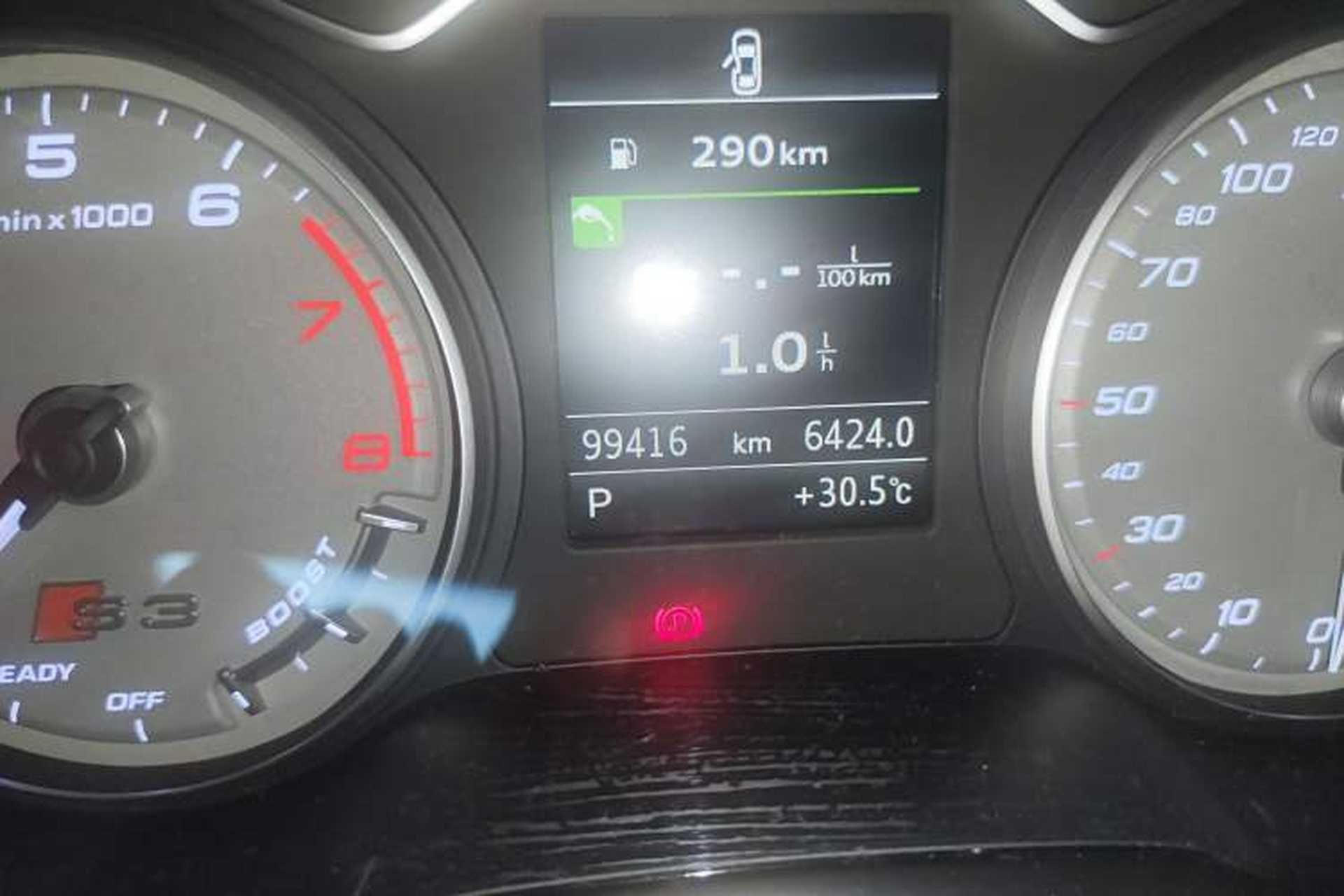 Used Audi S3 2015 S3 2.0T Limousine Odometer Close Up