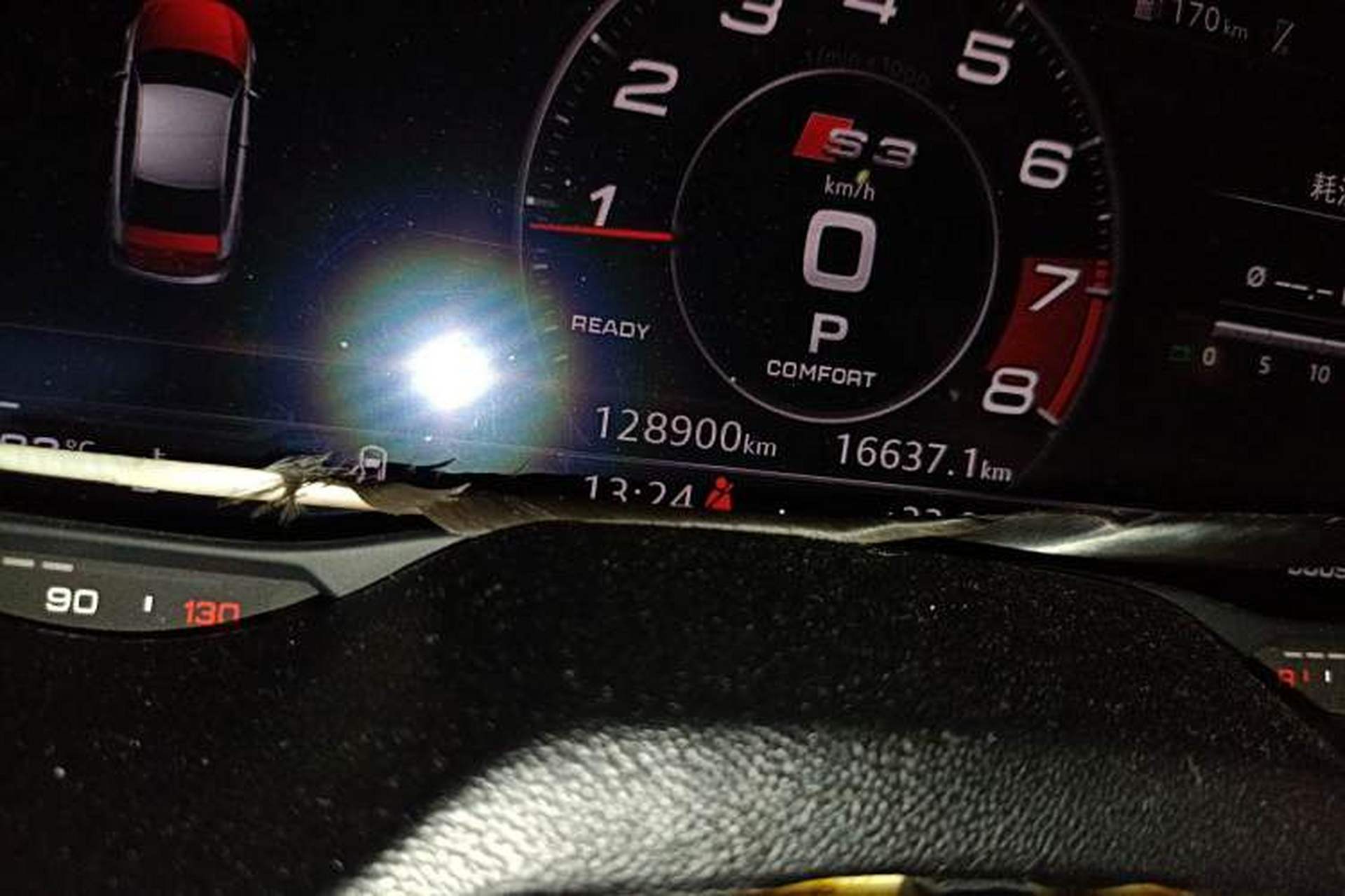Used Audi S3 2015 S3 2.0T Limousine Odometer Close Up