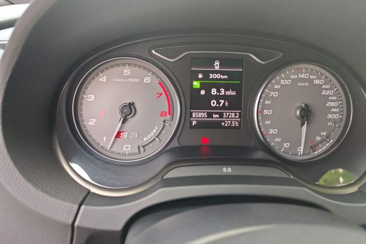 Used Audi S3 2015 S3 2.0T Limousine Odometer Close Up