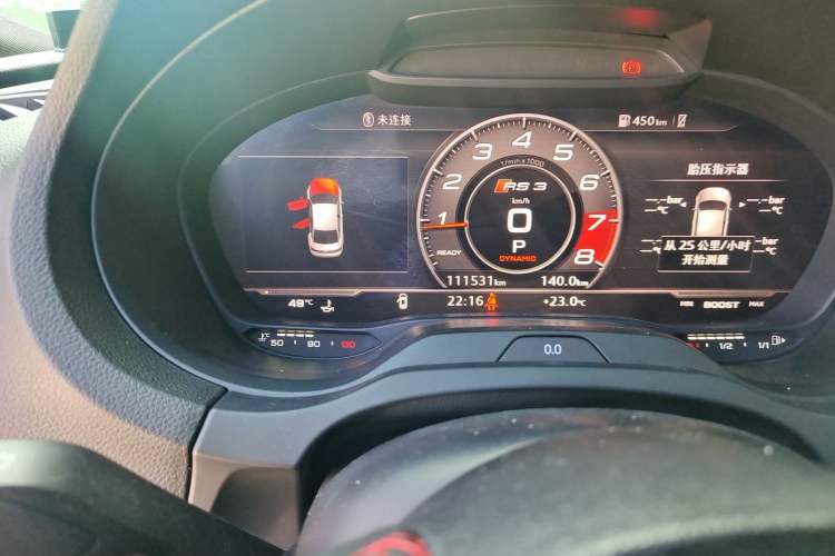 Used Audi S3 2017 Year Restyled S3 2.0T Limousine Odometer Close Up
