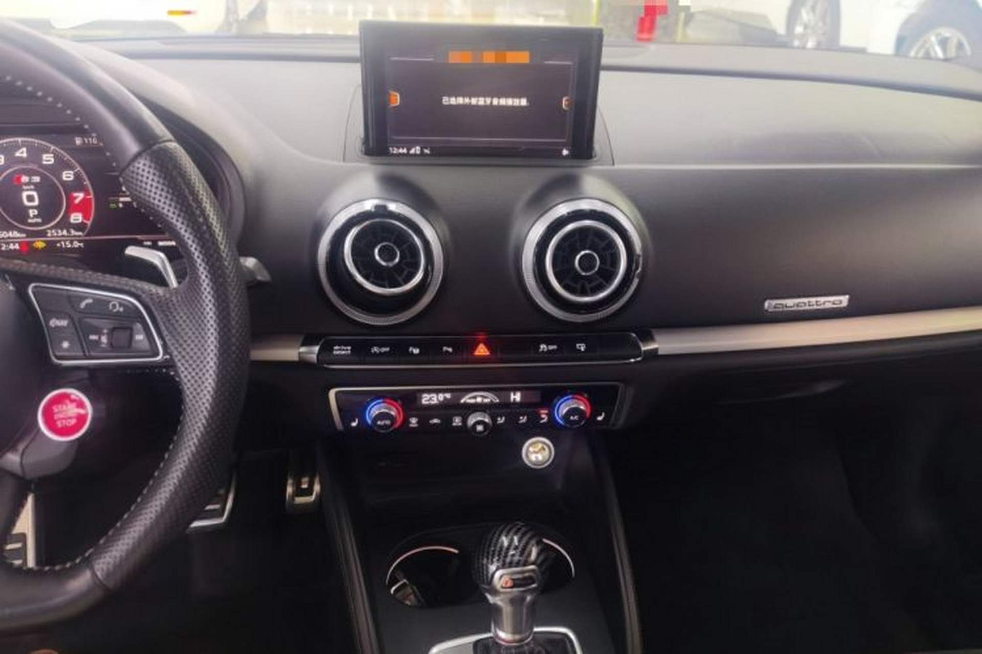 Used Audi S3 2017 Year Restyled S3 2.0T Limousine Audio And AC Panel