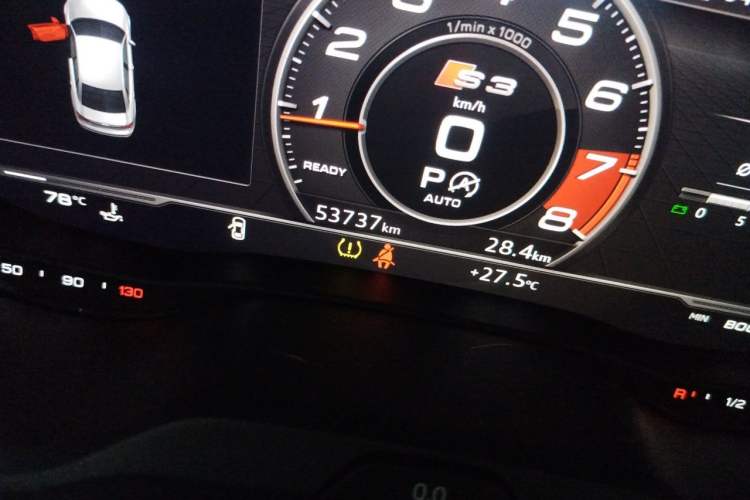 Used Audi S3 2017 Year Restyled S3 2.0T Limousine Odometer Close Up