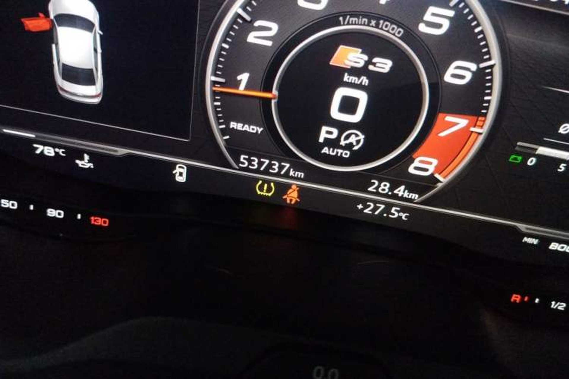 Used Audi S3 2017 Year Restyled S3 2.0T Limousine Odometer Close Up