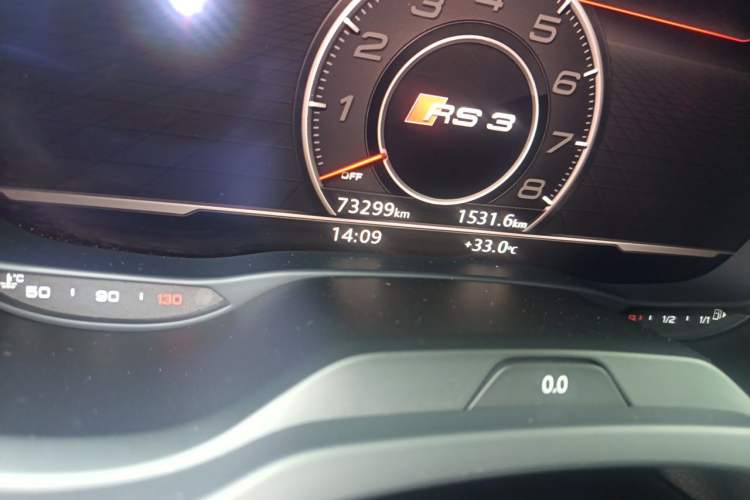 Used Audi S3 2017 Year Restyled S3 2.0T Limousine Odometer Close Up
