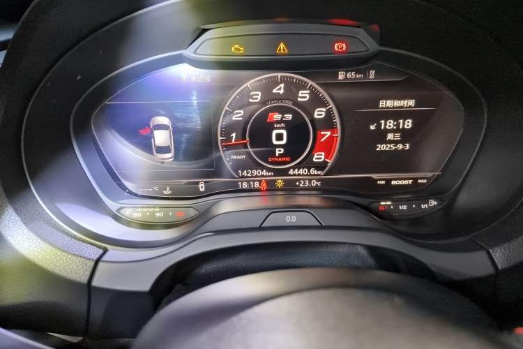 Used Audi S3 2017 Year Restyled S3 2.0T Limousine Odometer Close Up