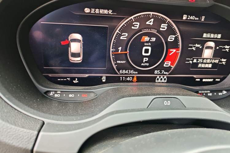 Used Audi S3 2017 Year Restyled S3 2.0T Limousine Odometer Close Up