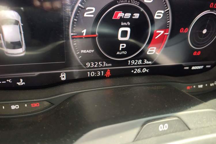 Used Audi S3 2017 Year Restyled S3 2.0T Limousine Odometer Close Up