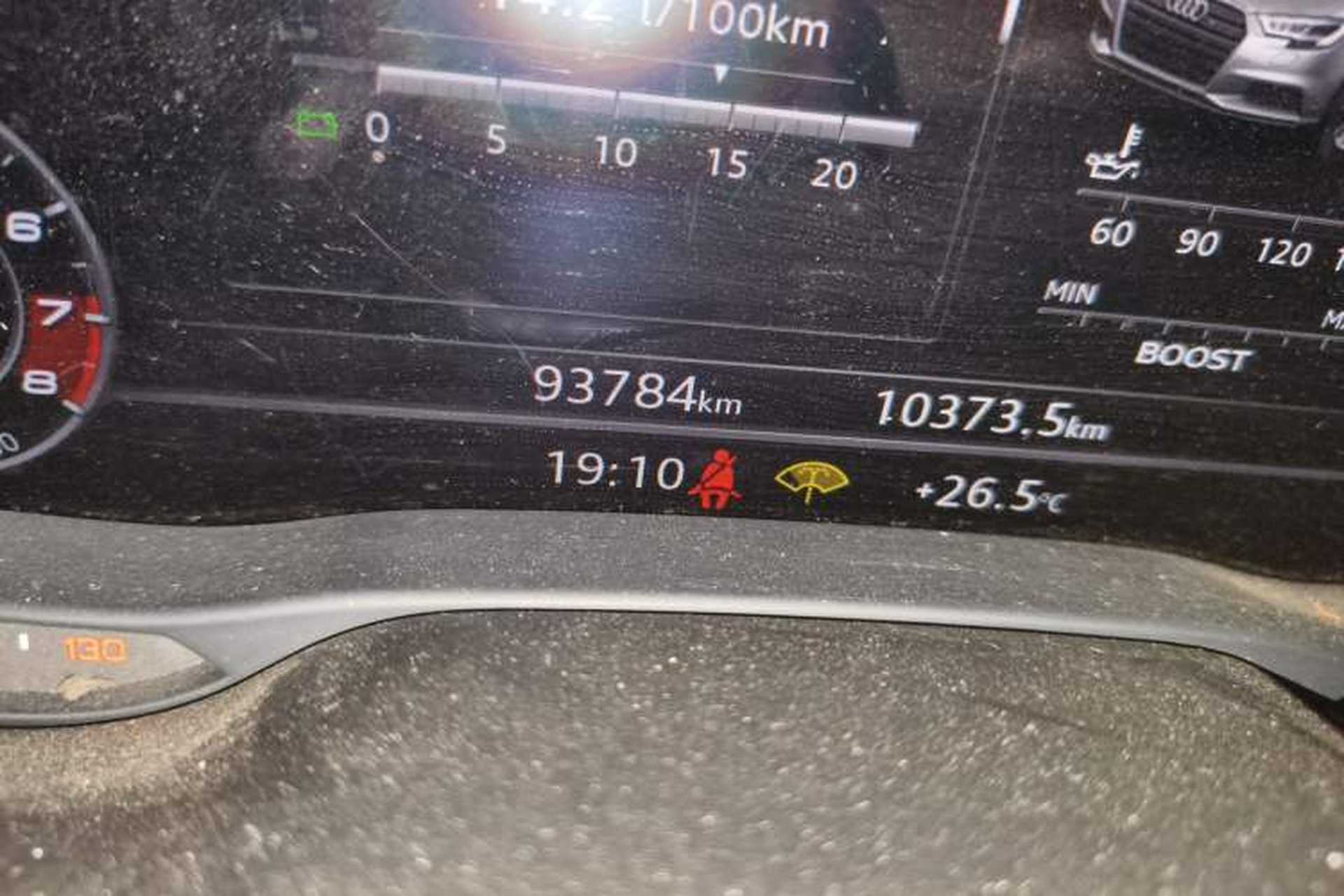 Used Audi S3 2019 S3 2.0T Limousine Odometer Close Up