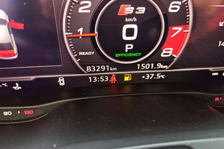 Used Audi S3 2019 S3 2.0T Limousine Odometer Close Up