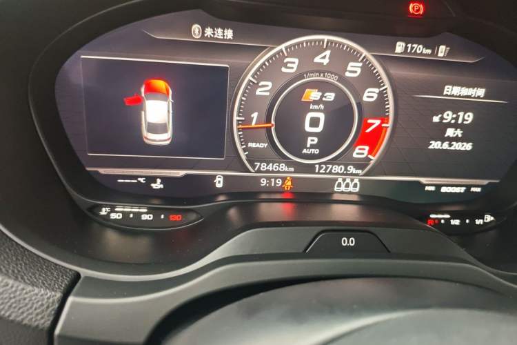 Used Audi S3 2019 S3 2.0T Limousine Odometer Close Up