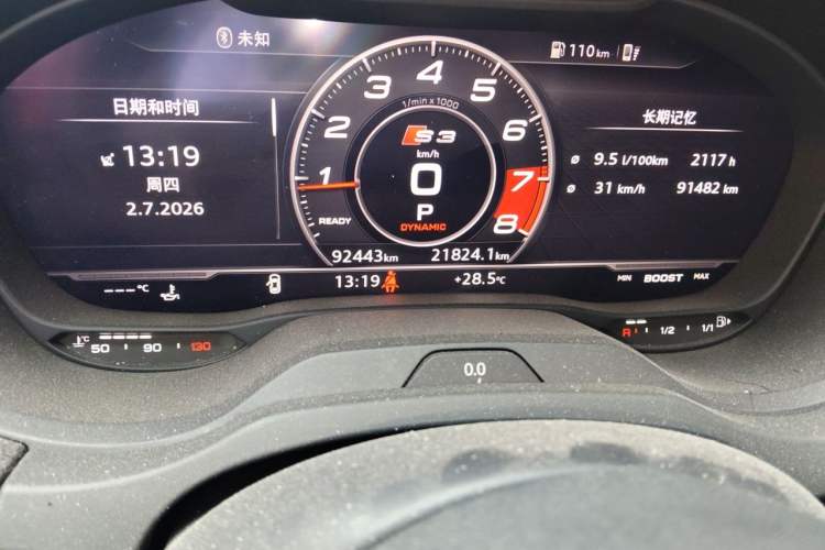 Used Audi S3 2019 S3 2.0T Limousine Odometer Close Up