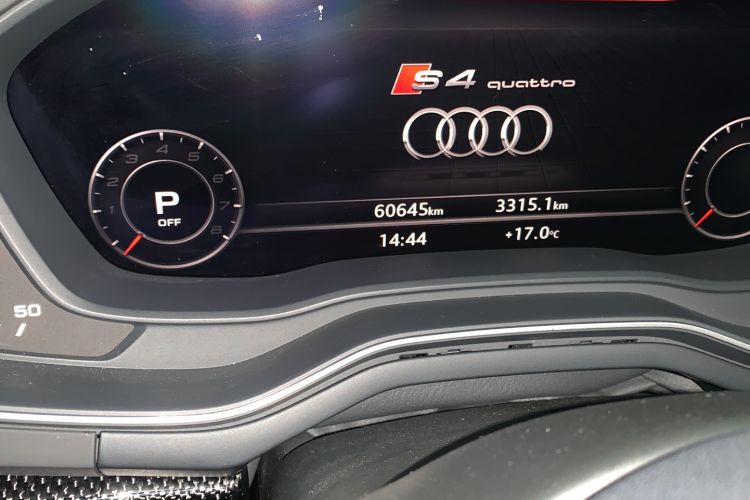 Used Audi S4 2018 S4 3.0TFSI Odometer Close Up