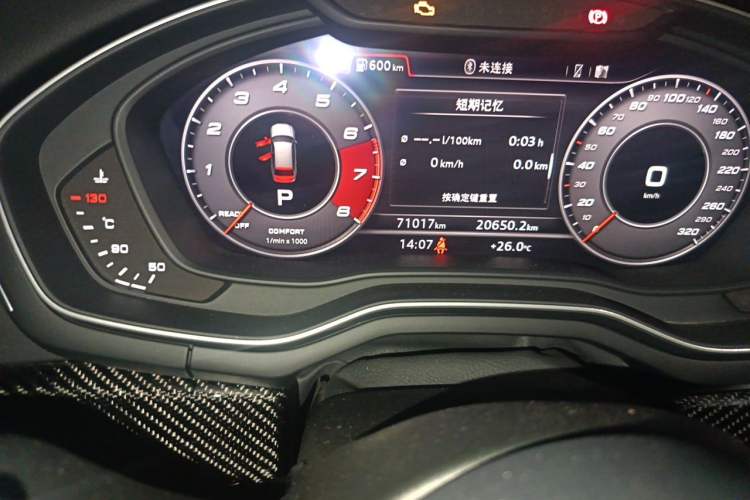 Used Audi S4  Odometer Close Up