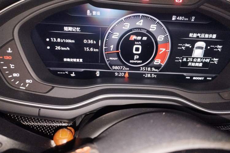 Used Audi S4 2018 S4 3.0TFSI Odometer Close Up