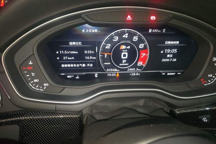Used Audi S4 2018 S4 3.0TFSI Odometer Close Up