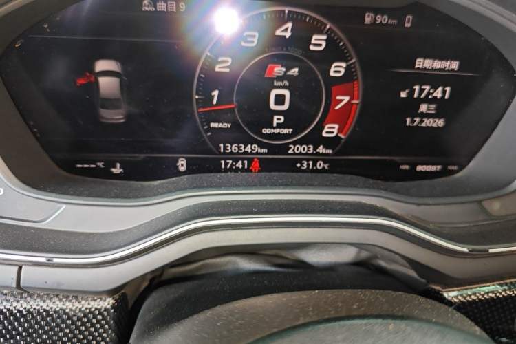 Used Audi S4 2018 S4 3.0TFSI Odometer Close Up