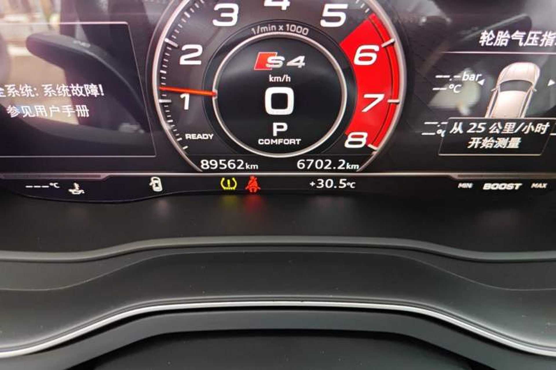 Used Audi S4 2018 S4 3.0TFSI Odometer Close Up
