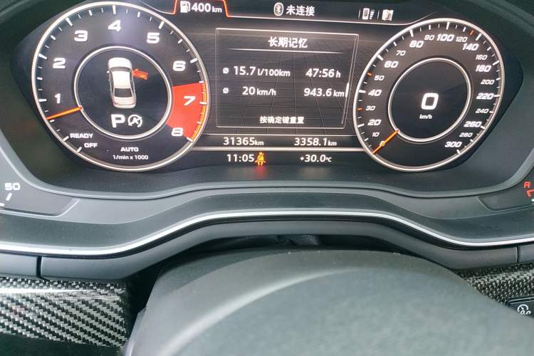 Used Audi S4 2018 S4 3.0TFSI Odometer Close Up