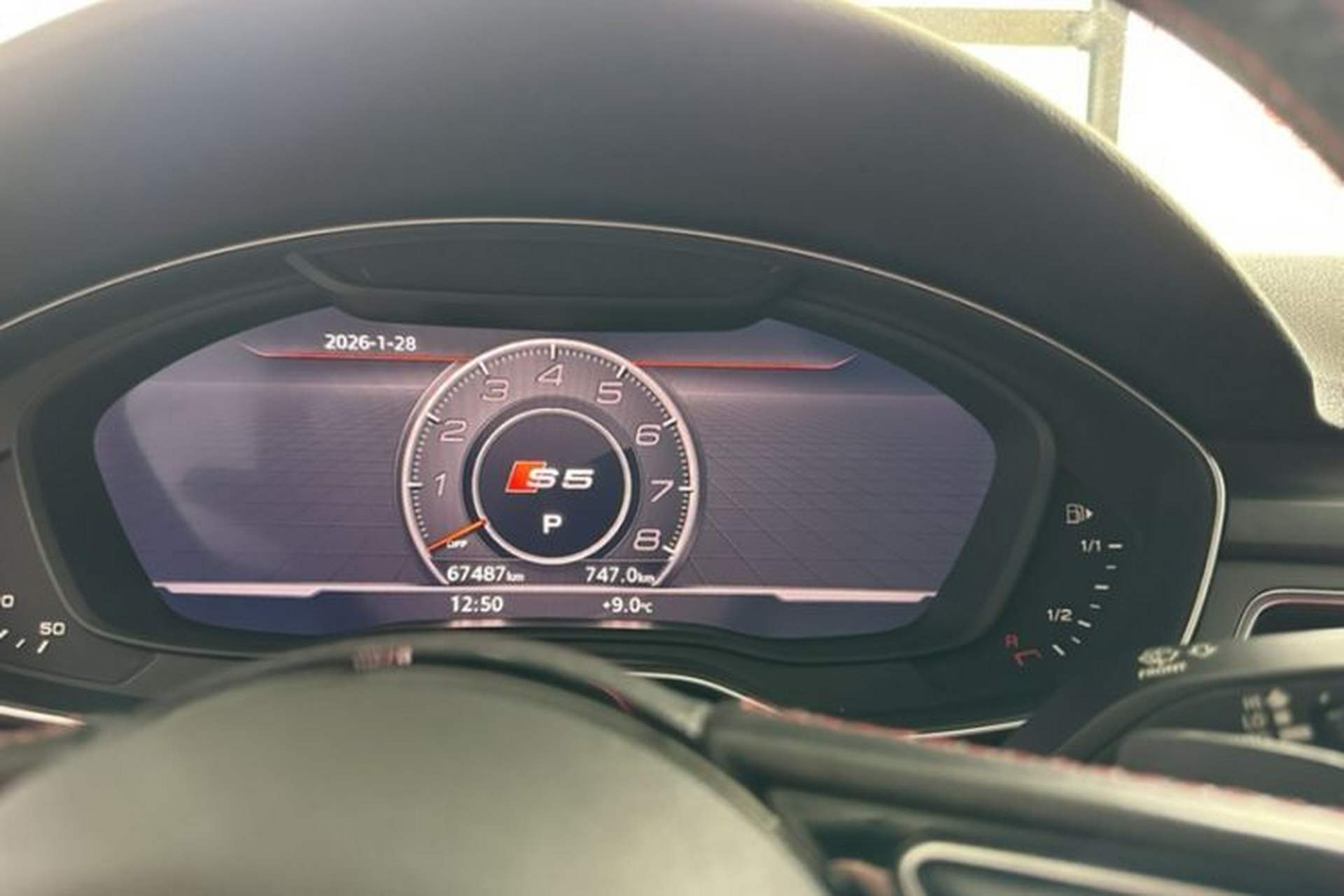 Used Audi S5 2017 S5 3.0T Sportback Odometer Close Up