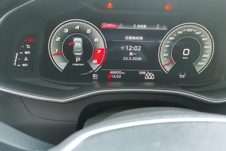 Used Audi S6 2020 S6 2.9T Odometer Close Up