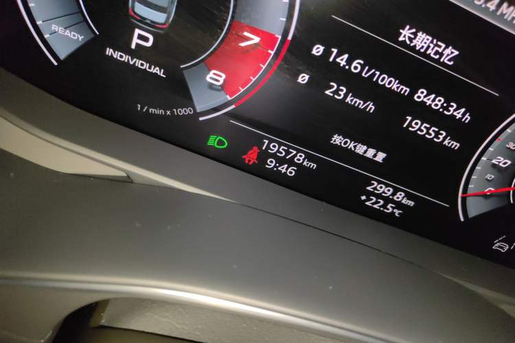 Used Audi S6 2020 S6 2.9T Odometer Close Up