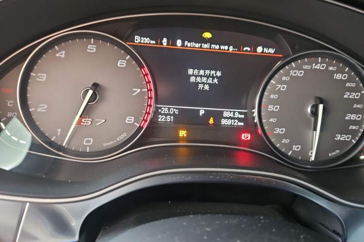 Used Audi S7 2013 4.0 TFSI quattro Odometer Close Up