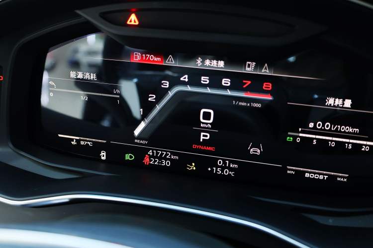 Used Audi S7 2022 2.9 TFSI quattro Odometer Close Up