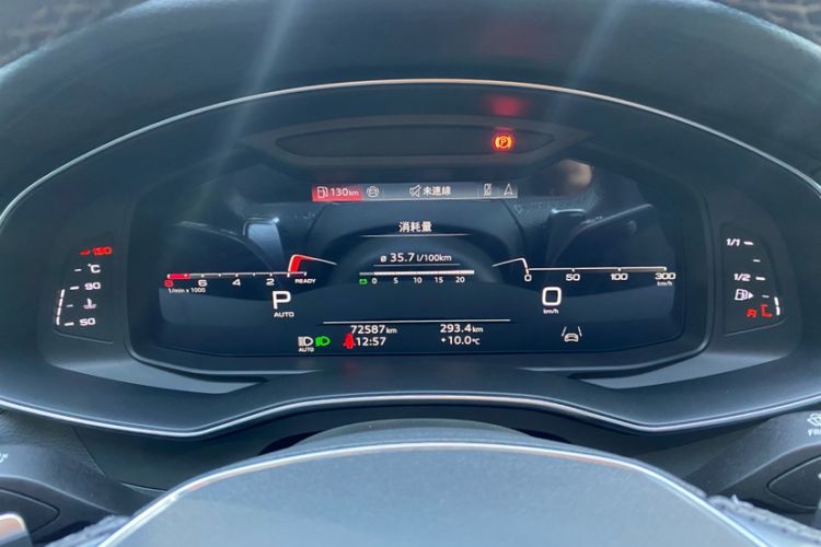 Used Audi S7 2022 2.9 TFSI quattro Odometer Close Up