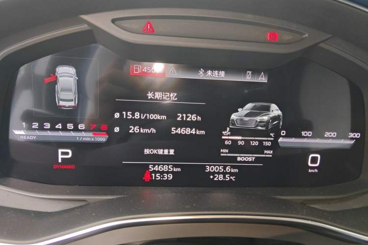 Used Audi S7 2022 2.9 TFSI quattro Odometer Close Up