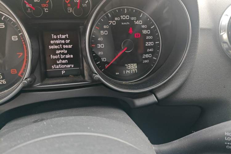 Used Audi TT  Odometer Close Up