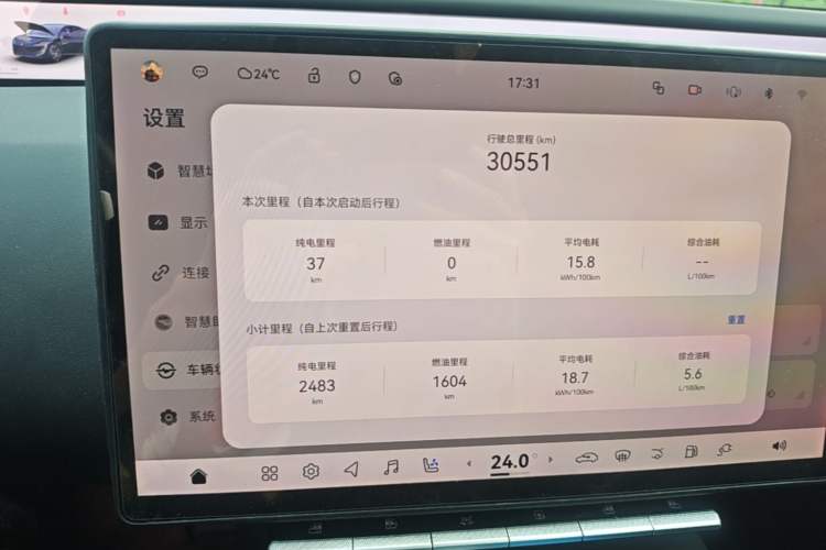Used Avatr 12 2025 Ultra Extended-Range Edition Odometer Close Up