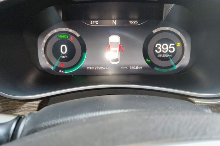Used BAIC Beijing EU5 2018 R500 Smart Wind Edition Odometer Close Up