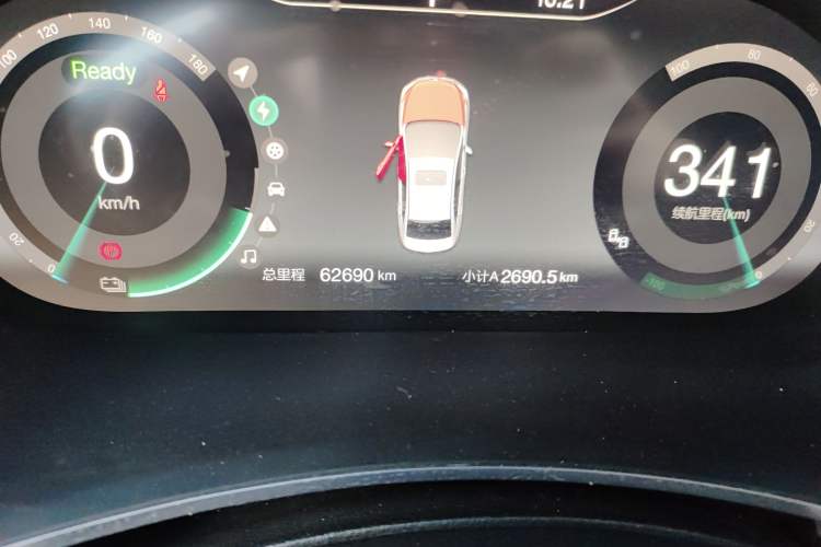 Used BAIC Beijing EU5 2018 R500 Smart Wind Edition Odometer Close Up