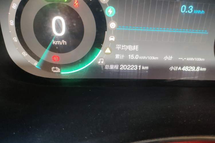 Used BAIC Beijing EU5 2018 R500 Smart Edition Odometer Close Up