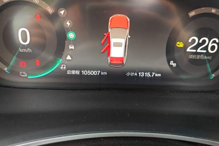 Used BAIC Beijing EU5 2018 R500 Smart Wind Edition Odometer Close Up