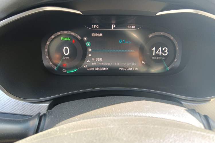 Used BAIC Beijing EU5 2018 R550 Smart Trend Edition Odometer Close Up