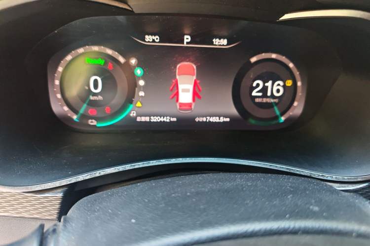 Used BAIC Beijing EU5 2018 R500 Smart Wind Edition Odometer Close Up