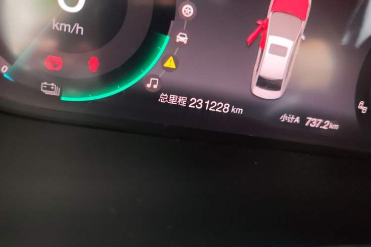 Used BAIC Beijing EU5 2018 R500 Smart Wind Edition Odometer Close Up