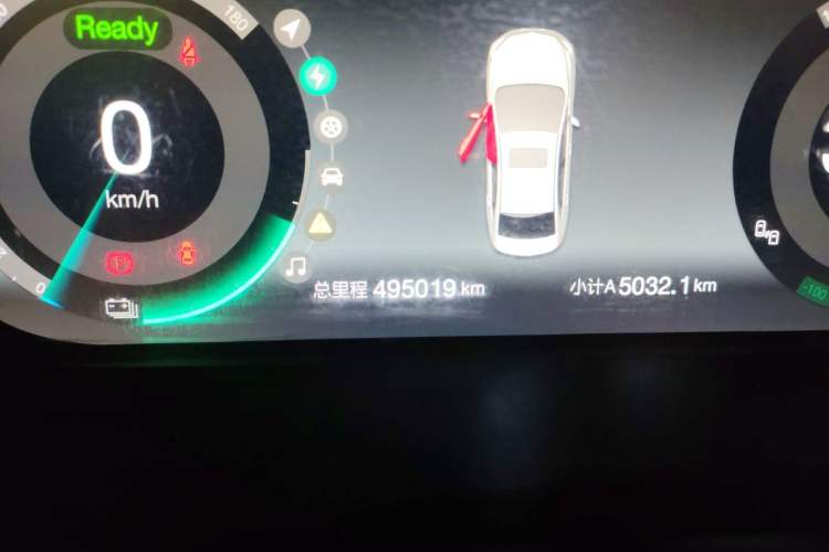 Used BAIC Beijing EU5 2018 R500 Smart Wind Edition Odometer Close Up