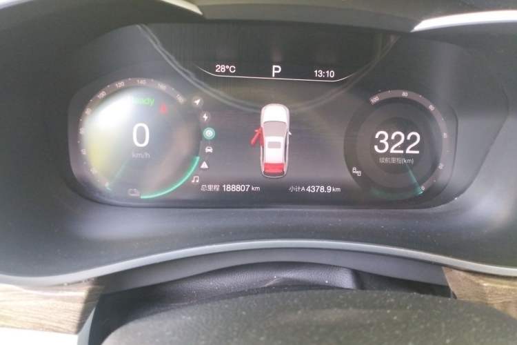 Used BAIC Beijing EU5 2018 R500 Smart Wind Edition Odometer Close Up