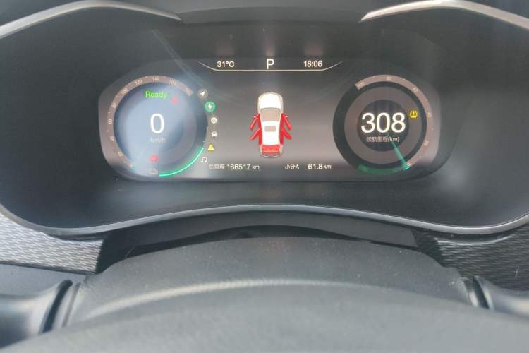 Used BAIC Beijing EU5 2018 R500 Smart Wind Edition Odometer Close Up