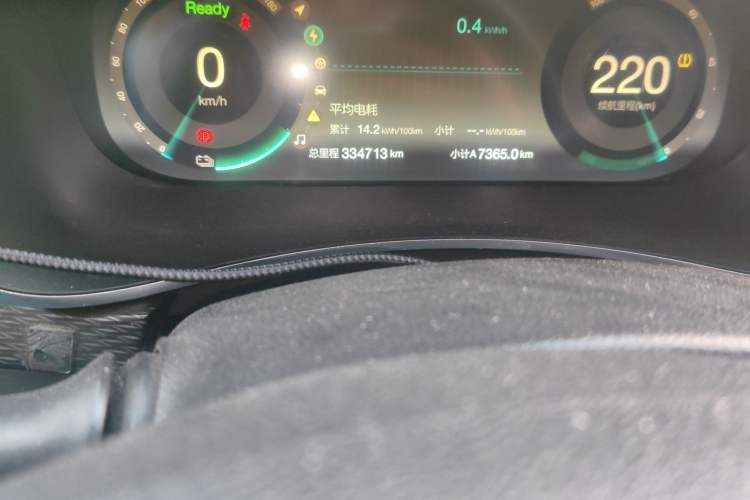 Used BAIC Beijing EU5 2018 R500 Smart Wind Edition Odometer Close Up