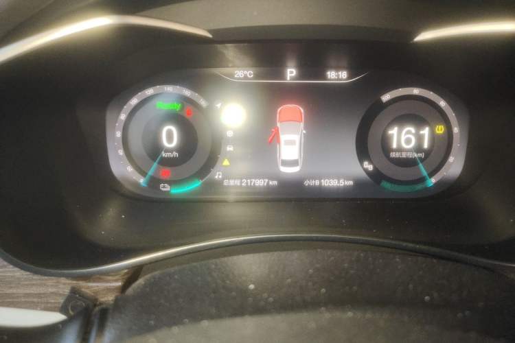 Used BAIC Beijing EU5 2018 R500 Smart Wind Edition Odometer Close Up