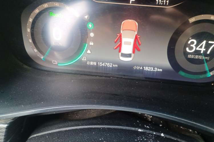 Used BAIC Beijing EU5 2018 R500 Smart Wind Edition Odometer Close Up