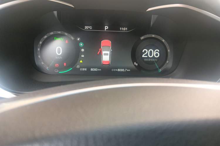 Used BAIC Beijing EU5 2019 R600 Smart Fashion Edition Odometer Close Up