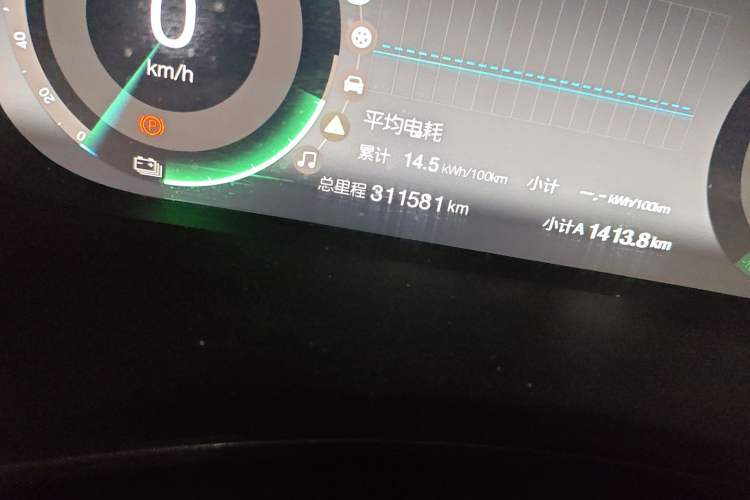 Used BAIC Beijing EU5 2020 Classic Model R500 Smart Wind Edition Odometer Close Up