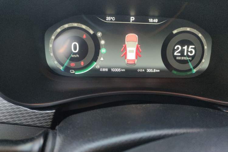Used BAIC Beijing EU5 2022 Ride-Hailing Luxury Edition Odometer Close Up