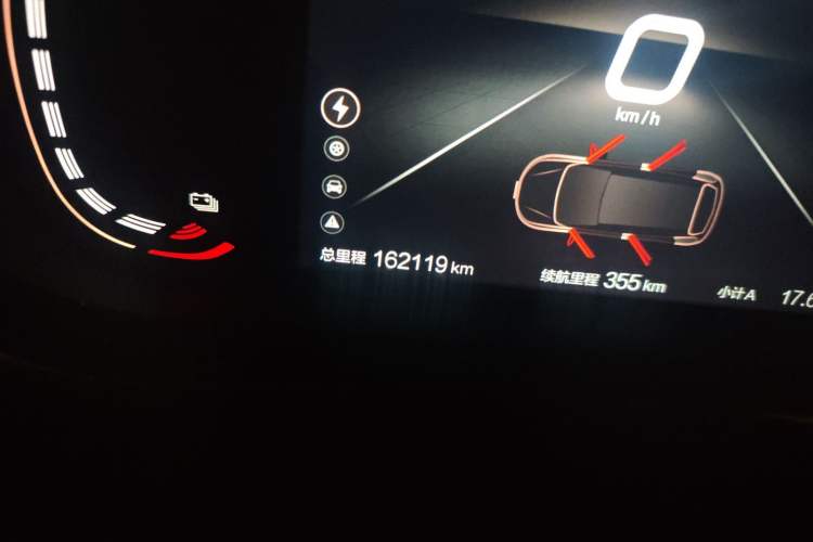 Used BAIC Beijing EU5 2022 Ride-Hailing Edition Odometer Close Up