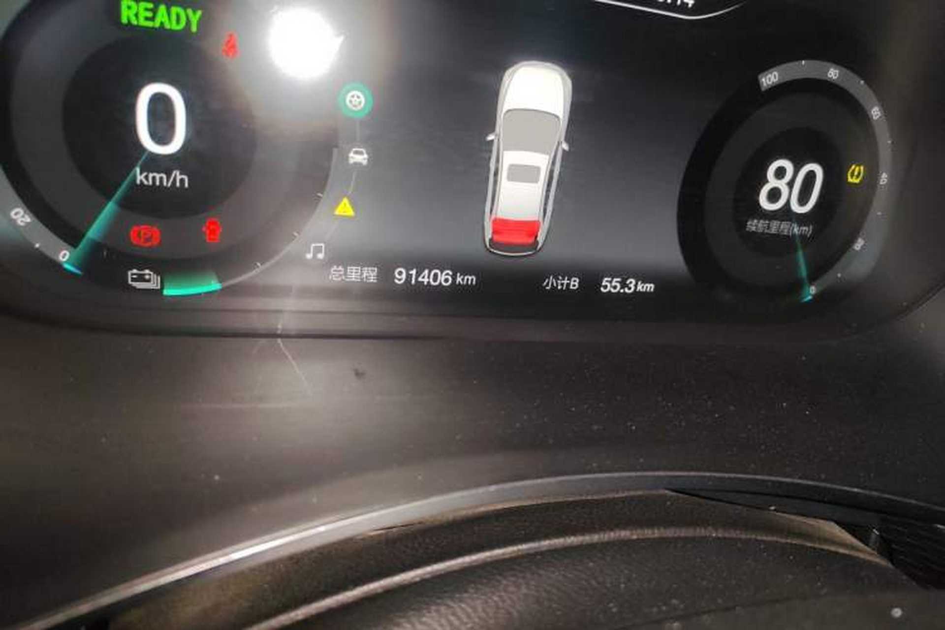 Used BAIC Beijing EU5 2022 Ride-Hailing Luxury Edition Odometer Close Up